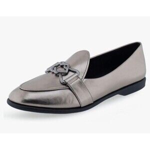 AEROSOLES Borgio Loafer Flat Size 10.5 Graphite NEW Career Modern Work Comfort